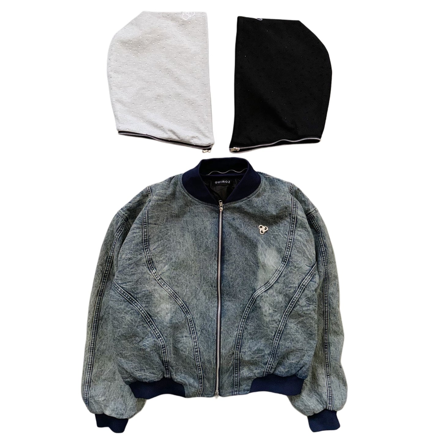 Stone Blue Denim Bomber