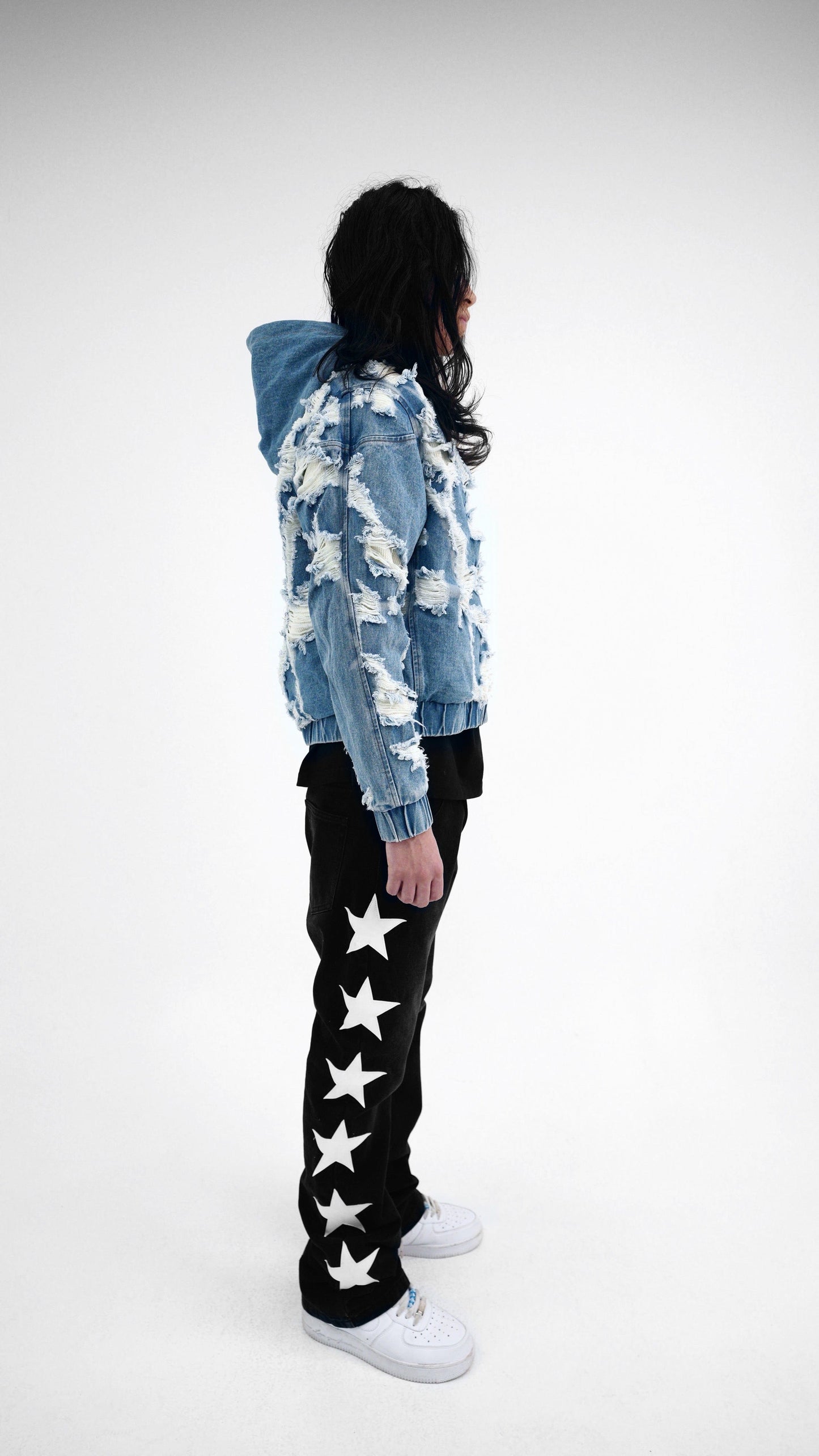 Season 1® "Star" Denim Pants in Black