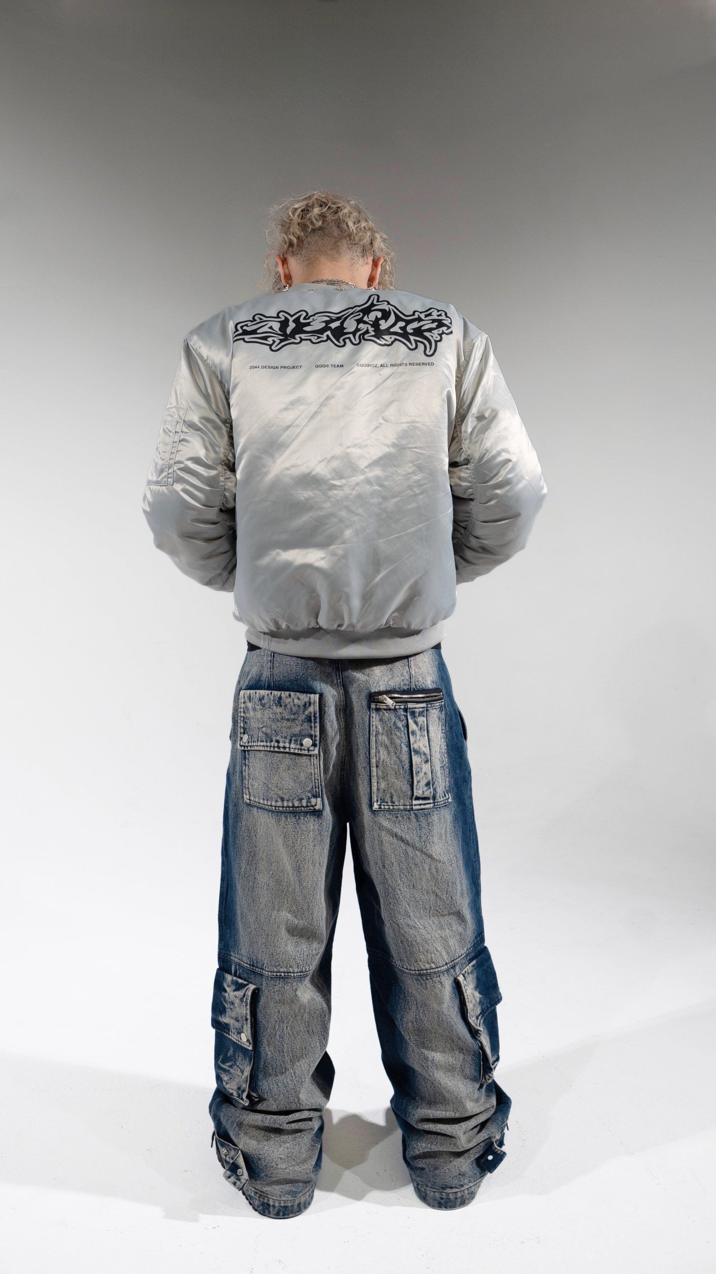 2044® Bomber Jacket in Silver