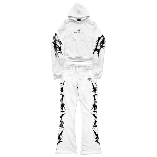 Staff White Set Hoodie + Sweatpants