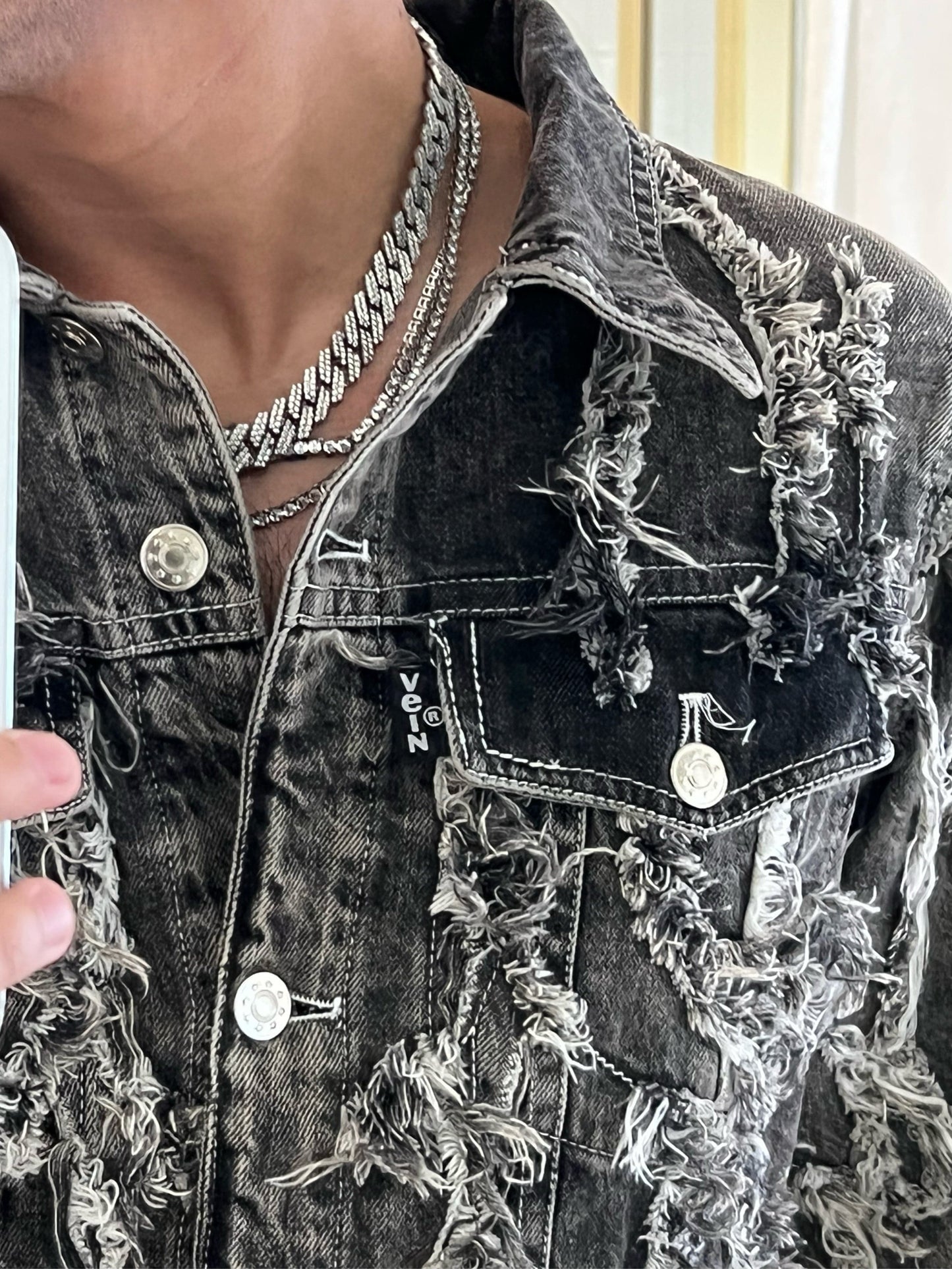 Vein® Denim Jacket in Grey